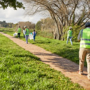 쾌적한 거리를 만들기 위한 환경정화 활동 참여 이미지