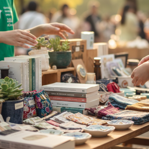 플리마켓 수익금을 기부하며 나눔의 가치를 실천하는 활동 이미지